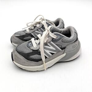 New Balance 990V6 Sneaker Shoes Lace-Up Kids' Grey/Silver Size US7 EU23.5